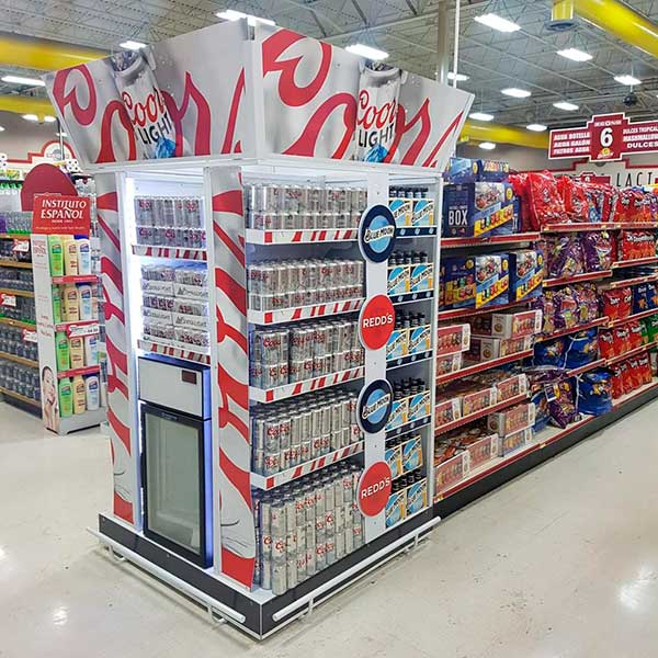 custom end cap display coors
