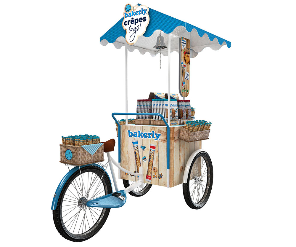 custom trays stand bakerly crepes