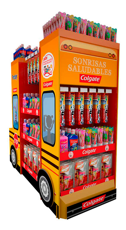 cardboard display stands colgate