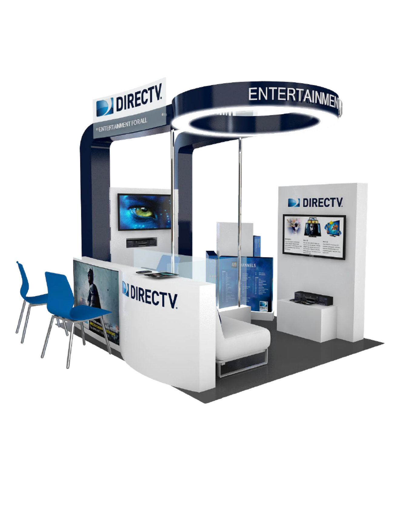 stand display DIRECTV P1 F1
