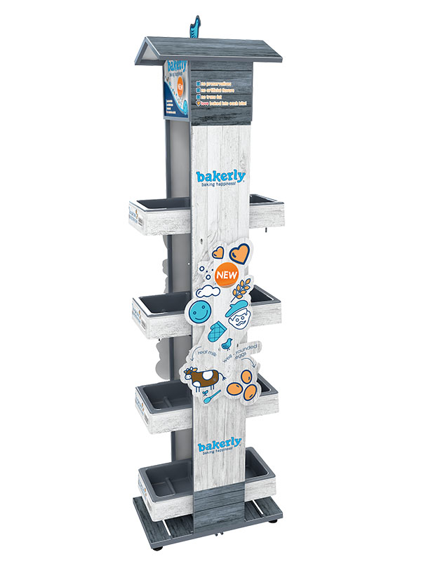 Custom floor displays bakerly