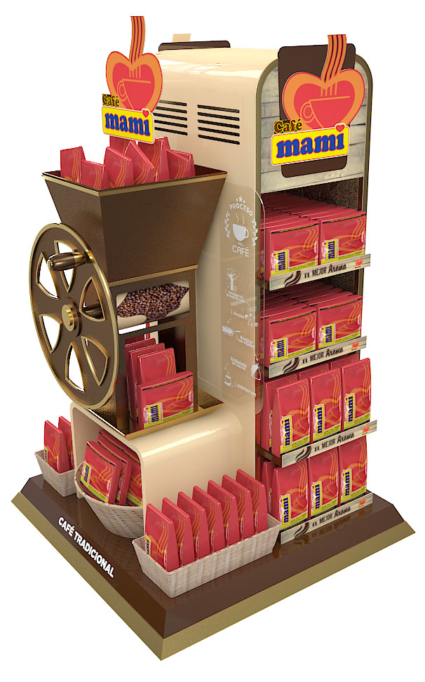 Custom floor display retail