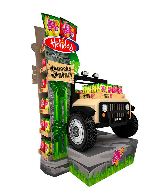custom cardboard display stands jeep