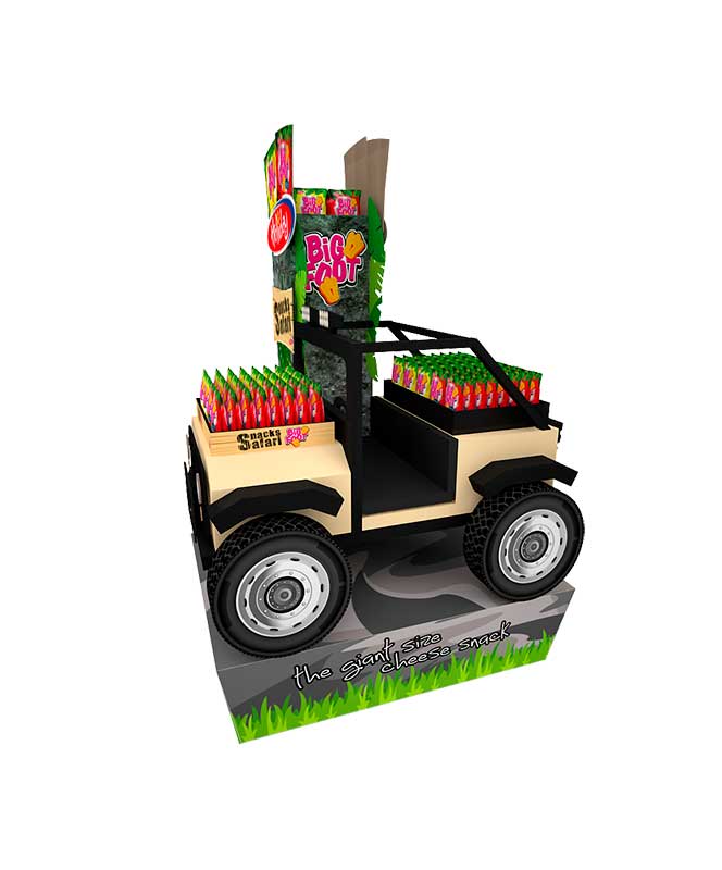 cardboard display rack jeep