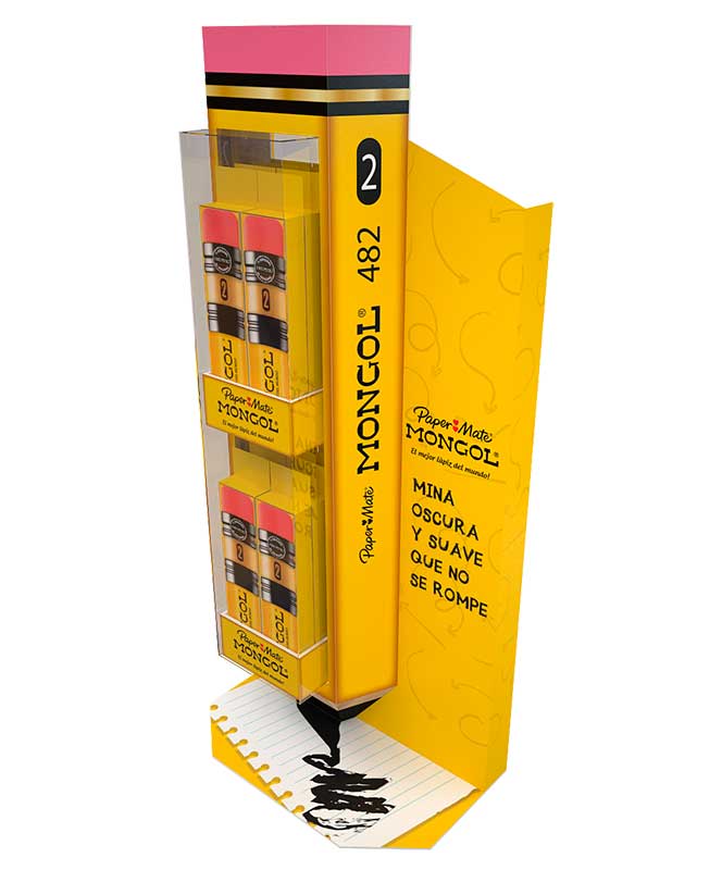counter display stand mongol paper mate