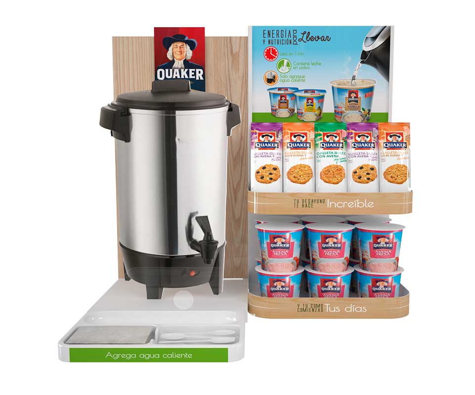 counter displays quaker