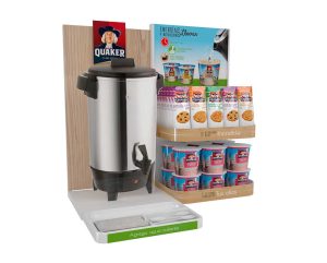 custom counter displays boxes quaker