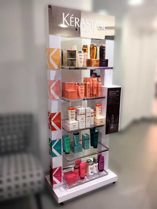 Custom floor display Kerastase