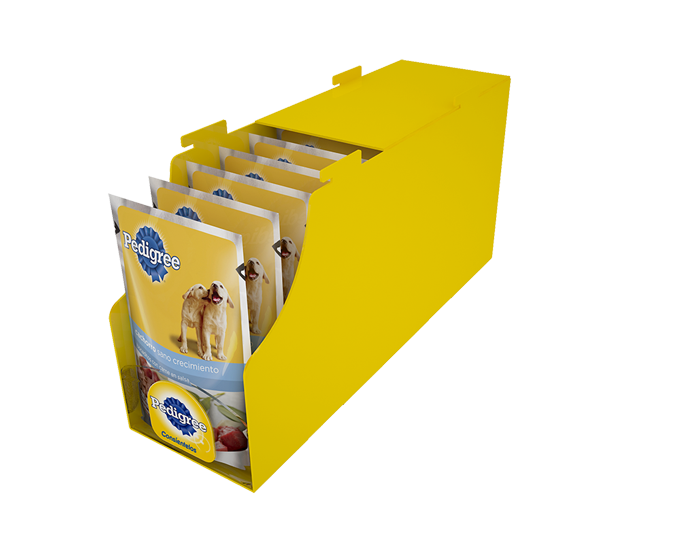 counter display box self facing merchandising tray