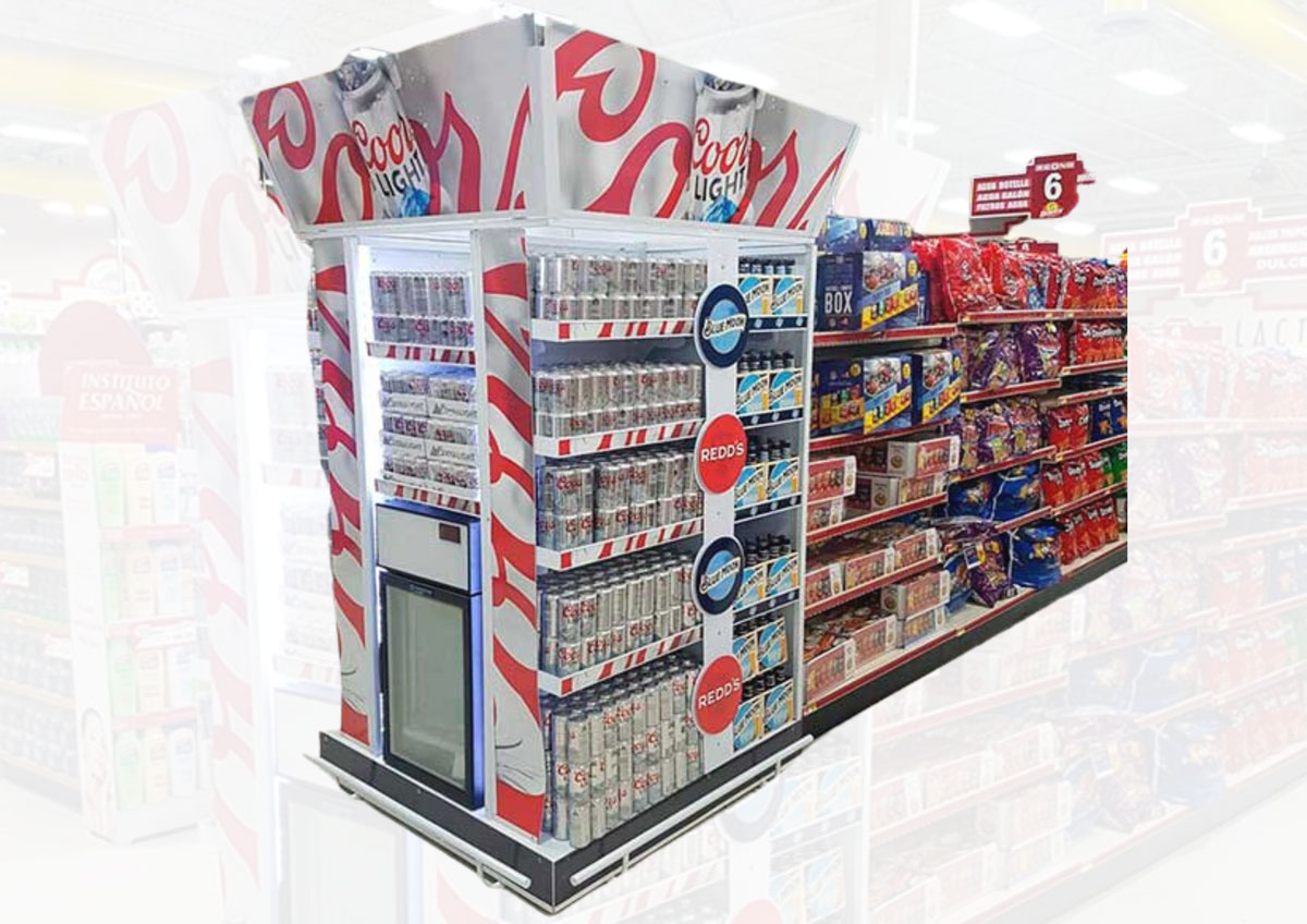 custom display producto coors