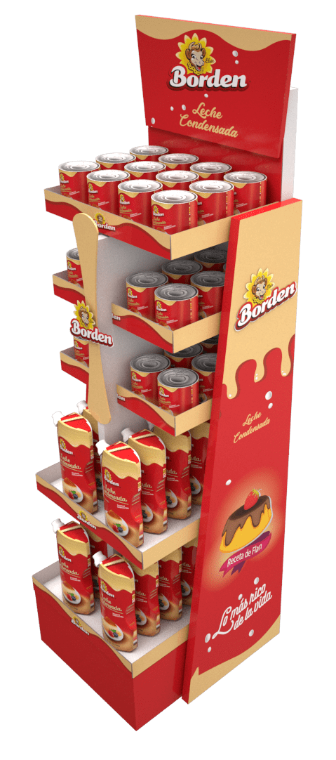 Cardboard display borden