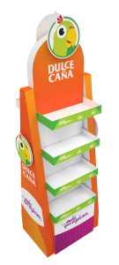 Cardboard tower display dulce caña