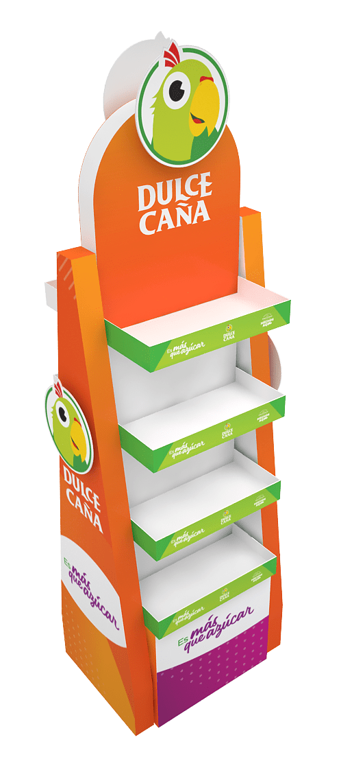 Cardboard tower display dulce caña