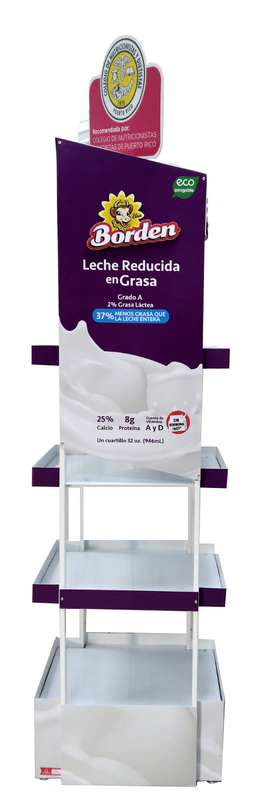 floor display leche borden