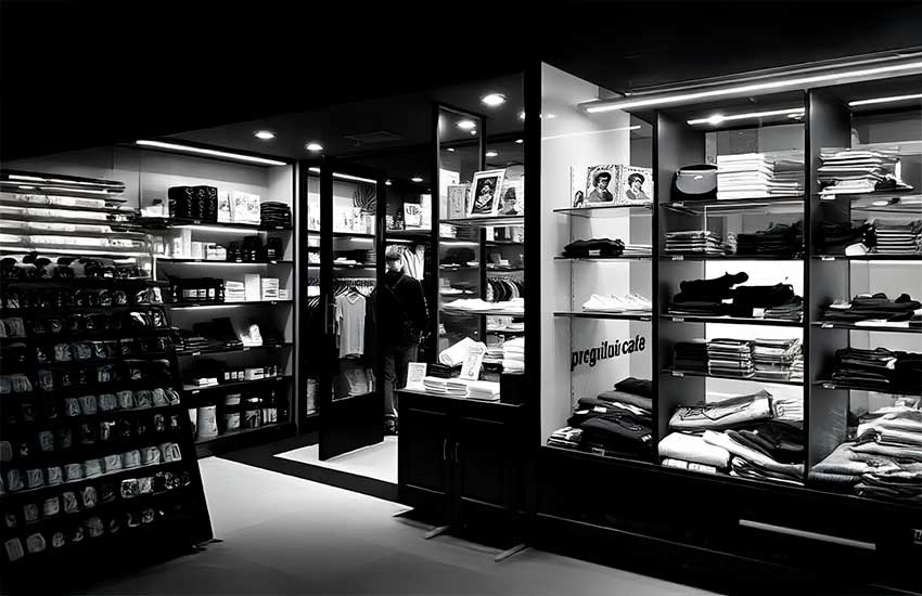 What are the 6 basic designs for store layout 1